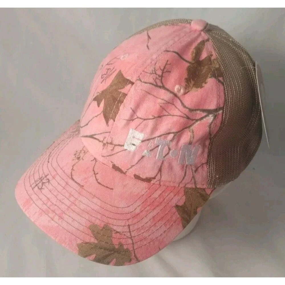 EATON Power RealTree Pink Camouflage Adjustable Snapback Mesh Back Hat/Cap-NEW!